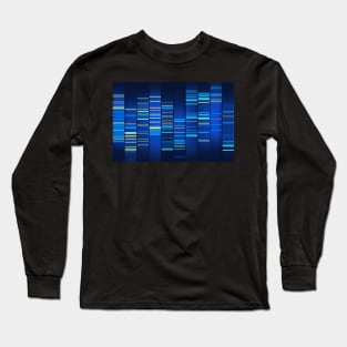 Blue Techno Stripe Digital DNA Long Sleeve T-Shirt